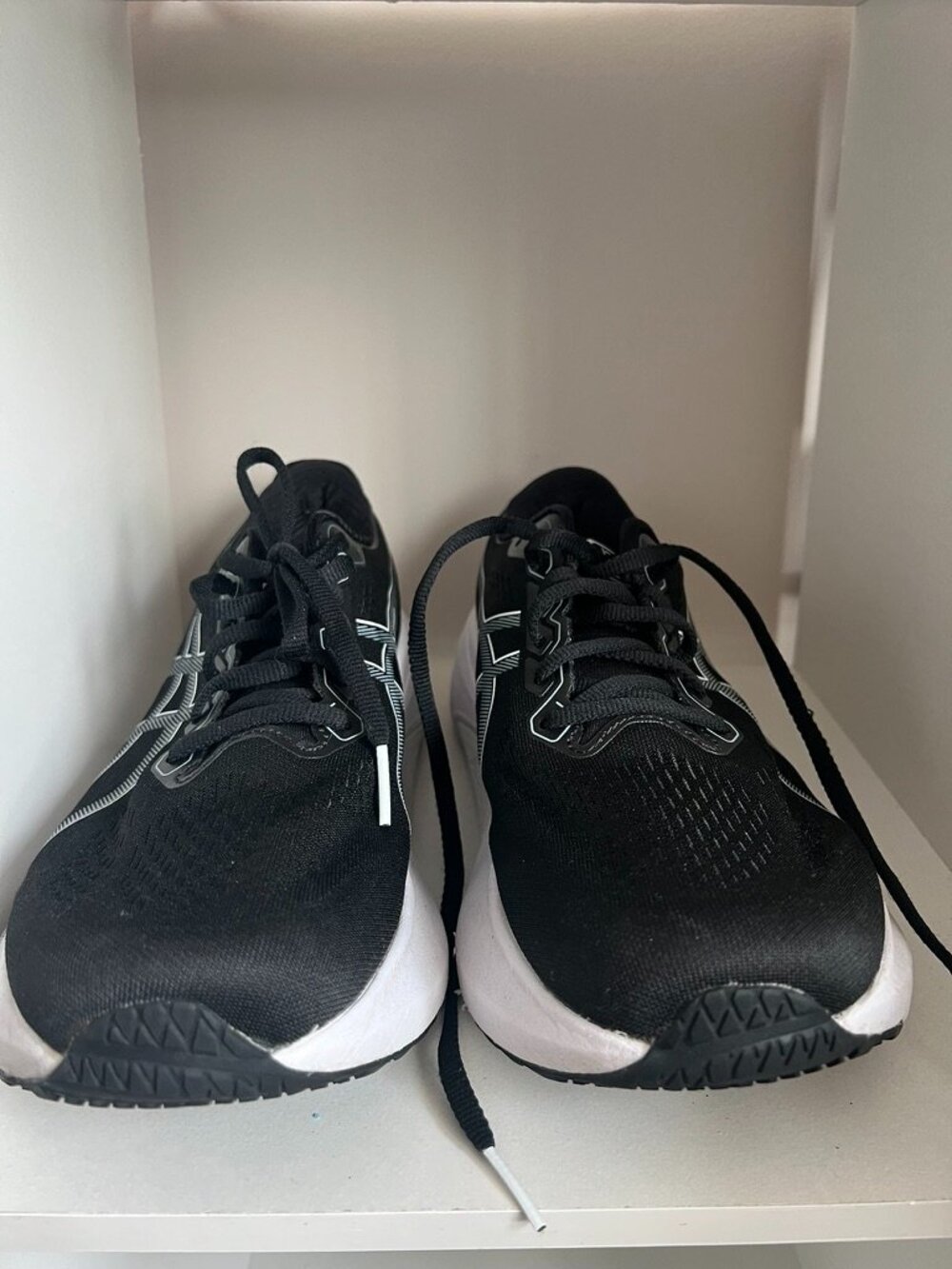 asics ff blast Men’s 8.5 gel kayano 1011b690 Black White Extra Wide No Box - Picture 5 of 9